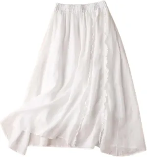 Womens Boho Floral Maxi Midi Skirt 2025 Summer Trendy Elastic Waist Pleated Aline Flowy Long Skirts Beach Vacation