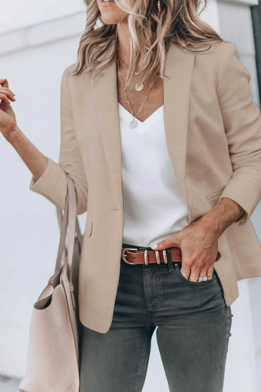 Womens Casual Blazers Open Front Long Sleeve Work Office Jackets Blazer Suit Jacket Button Lightweight Cardigans