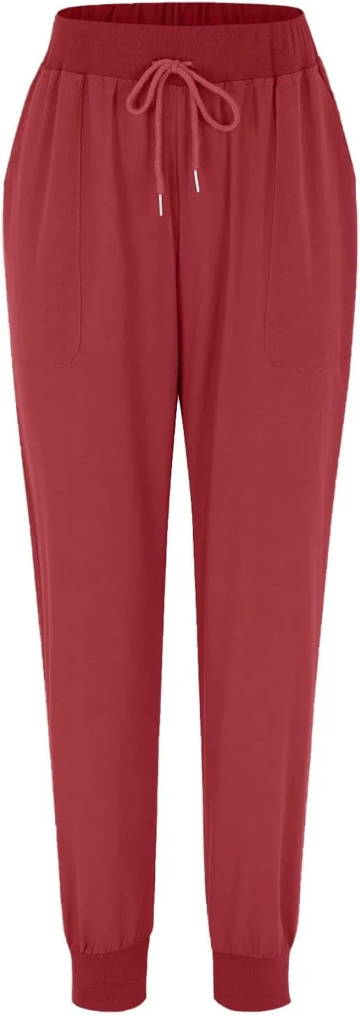 Women's Casual Lantern Harem Loose Capris Pants High Waisted Drawstring Fashion Lounge Slacks Trousers with Pockets
