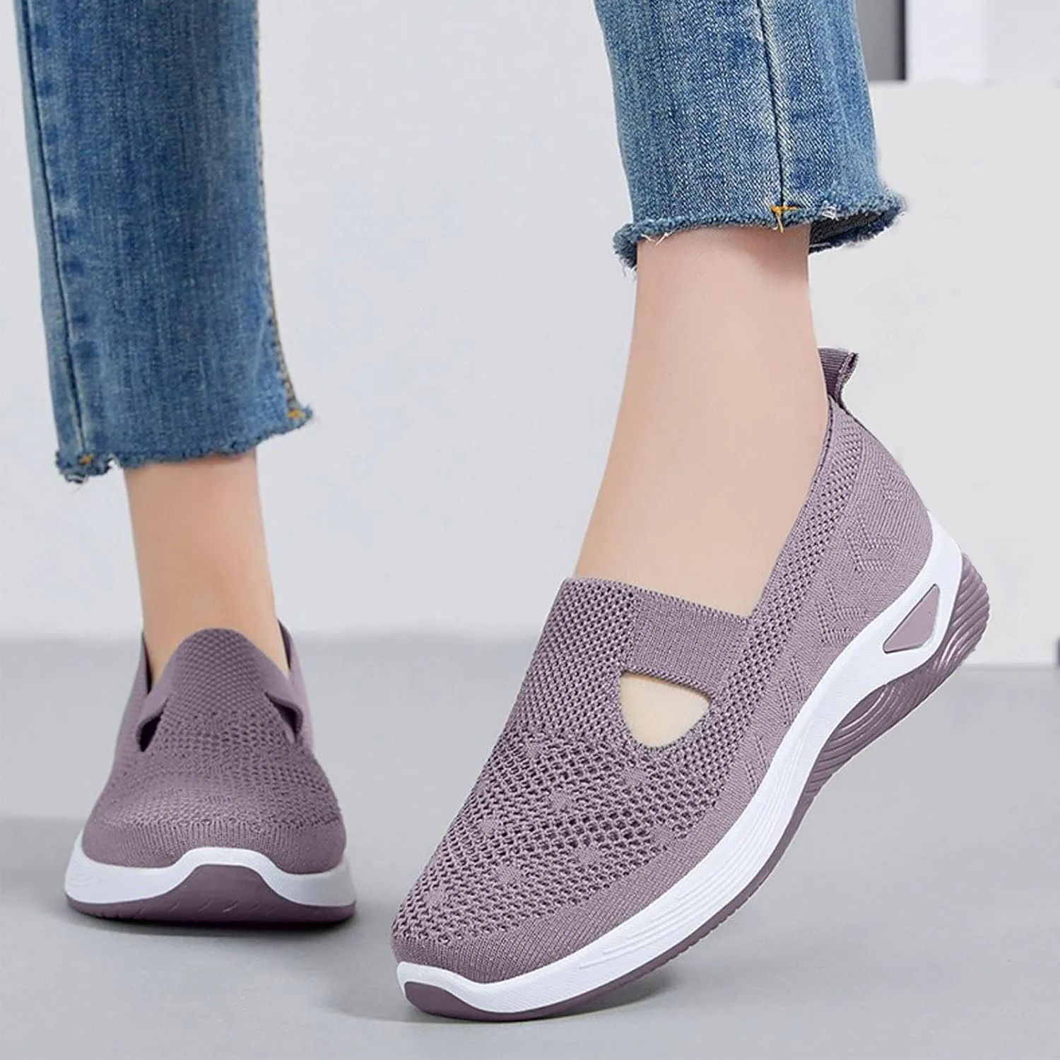 Women's Casual Shoes Slip Breathable Lightweight Mesh Hiking Shoes Mens Shoes Wedding Casual Sneakers