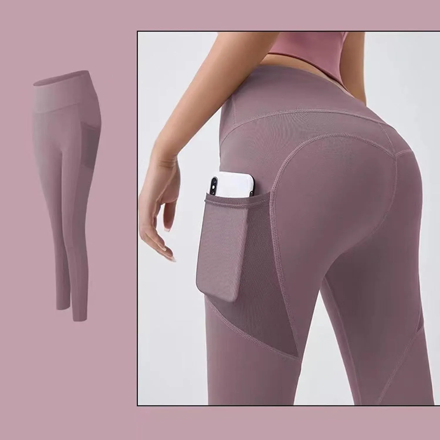 Women's Compression Leggings for Sports, Gym, High Waist Booty Scrunch Butt Yoga Trousers, Fashion Leggings