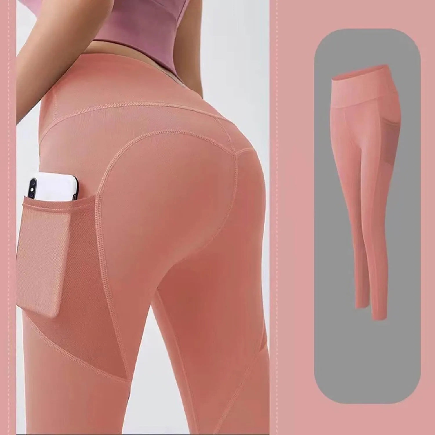 Women's Compression Leggings for Sports, Gym, High Waist Booty Scrunch Butt Yoga Trousers, Fashion Leggings