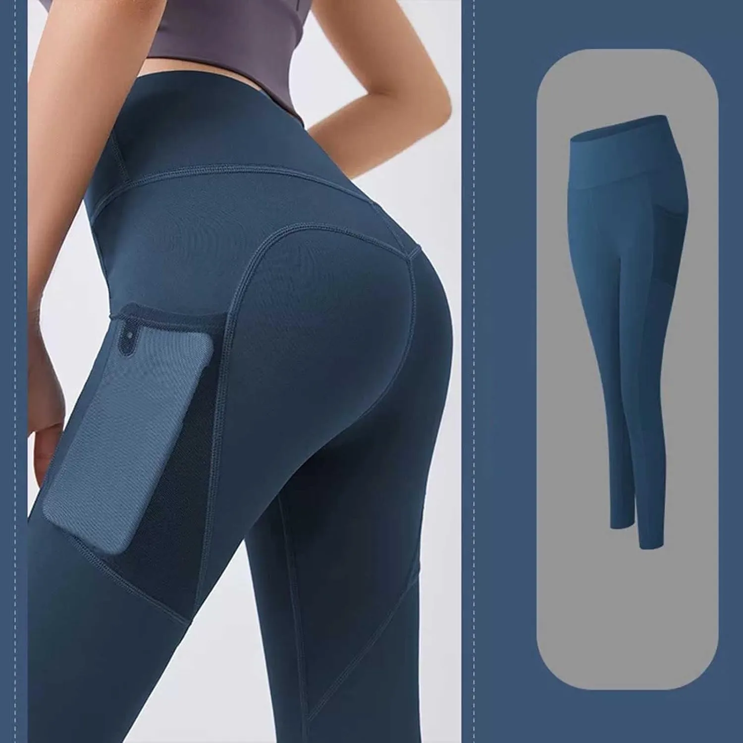 Women's Compression Leggings for Sports, Gym, High Waist Booty Scrunch Butt Yoga Trousers, Fashion Leggings