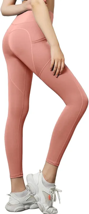 Women's Compression Leggings for Sports, Gym, High Waist Booty Scrunch Butt Yoga Trousers, Fashion Leggings