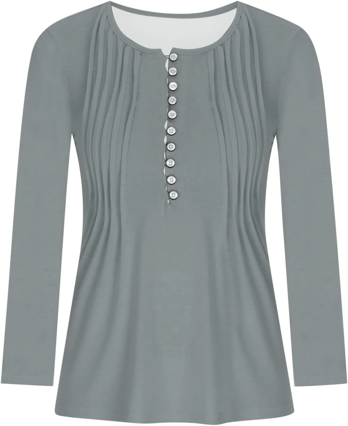 Womens Fall Fashion Tunic Shirts Long Sleeve Button Down Tops Casual Loose Comfy Blouses Empire Waist Clothes