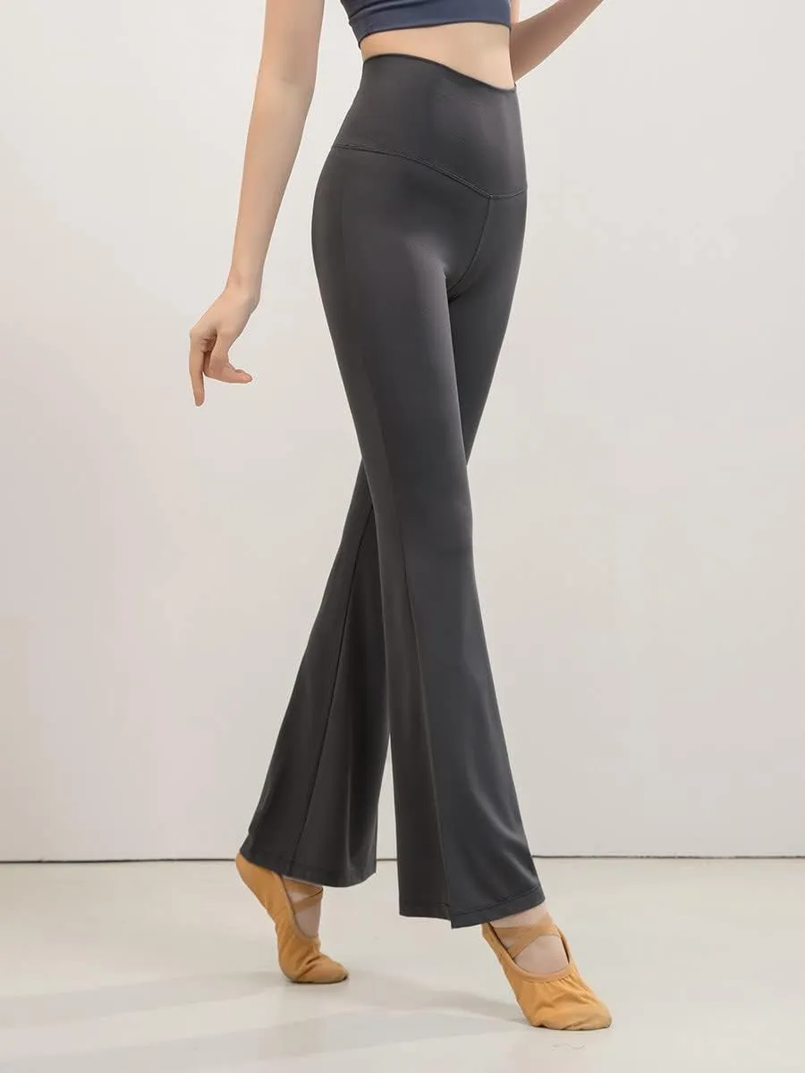 Womens Flare Leg Bootcut Sports Leggings Pants Spandex High Waisted Leggings Shapewear Stretch Pull-on Jeggings