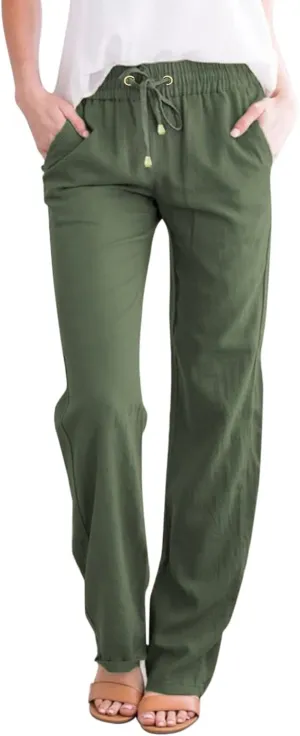 Women's Fleece Lined Pants Winter high Business Slacks with Pockets Flare Leggings Flare Leggings