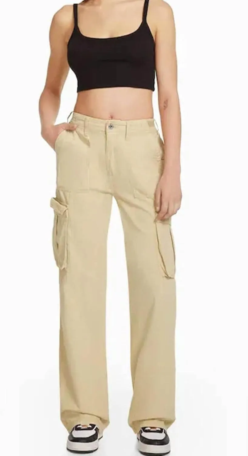 Women's Fleece Lined Pants Winter high Business Slacks with Pockets Flare Leggings Flare Leggings