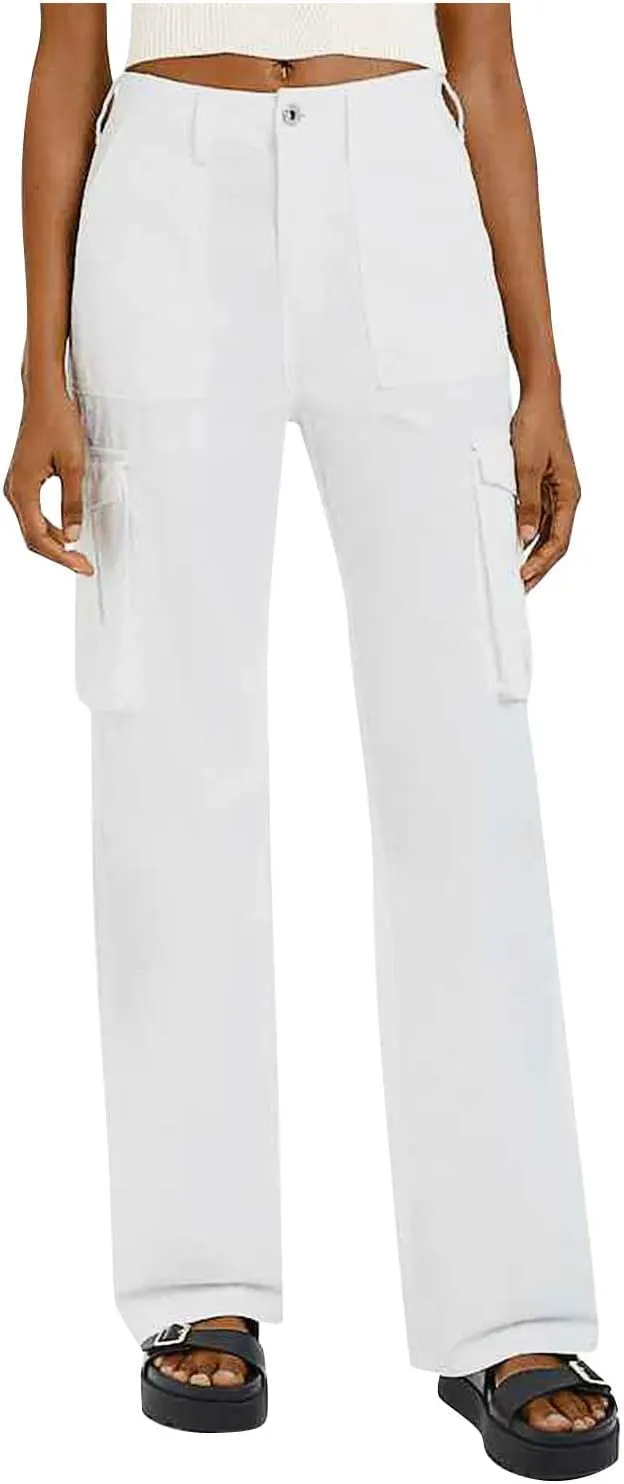Women's Fleece Lined Pants Winter high Business Slacks with Pockets Flare Leggings Flare Leggings