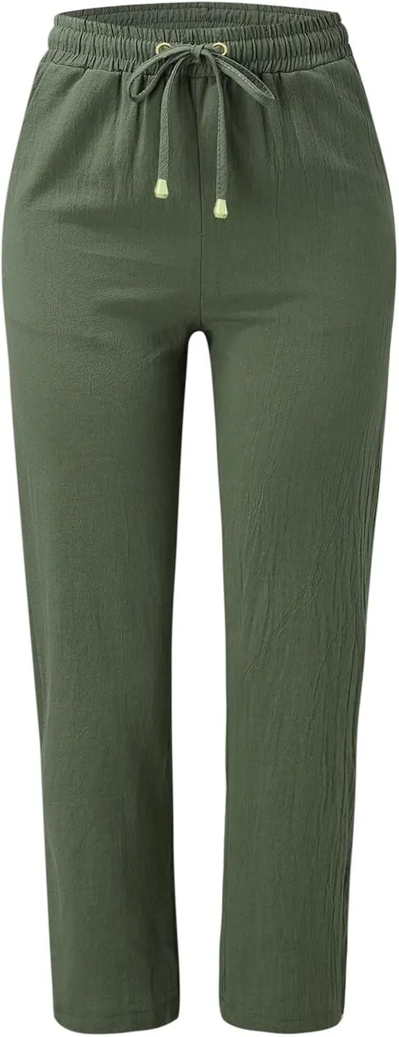 Women's Fleece Lined Pants Winter high Business Slacks with Pockets Flare Leggings Flare Leggings
