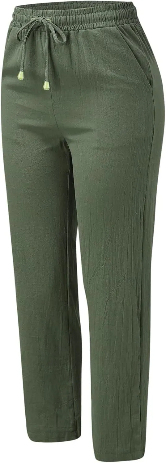 Women's Fleece Lined Pants Winter high Business Slacks with Pockets Flare Leggings Flare Leggings