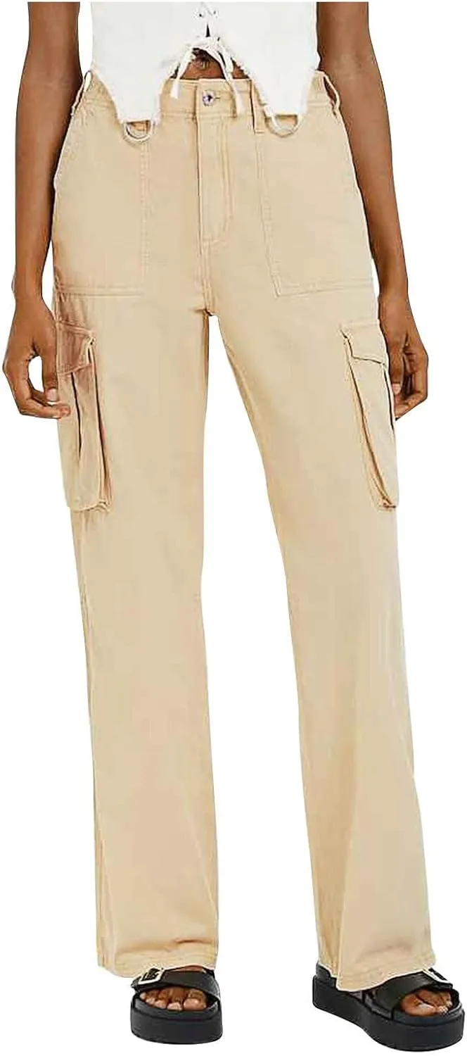 Women's Fleece Lined Pants Winter high Business Slacks with Pockets Flare Leggings Flare Leggings