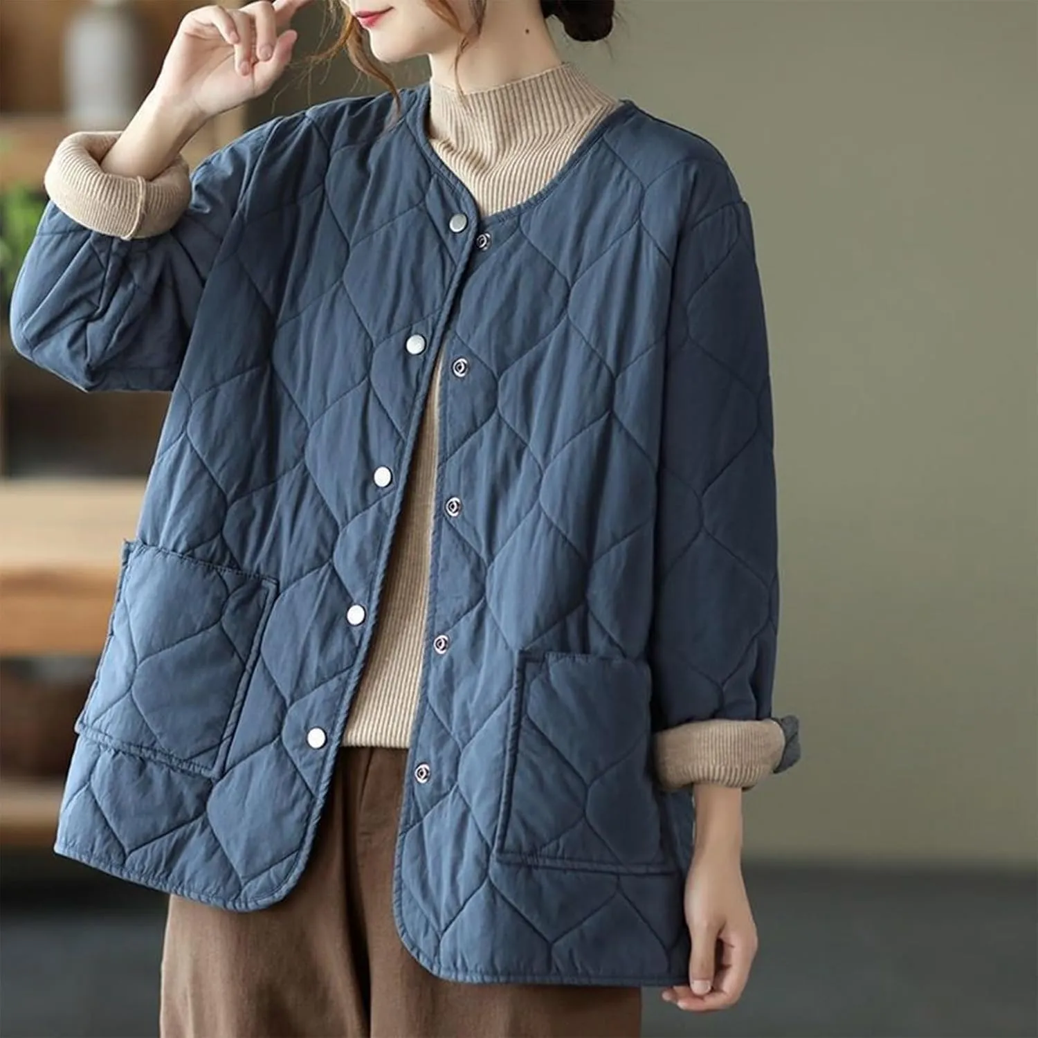 Women's Lightweight Down Coat Long Sleeve Zip Packable Short Puffer Jackets Trendy Windproof 2023 Winter Outerwear