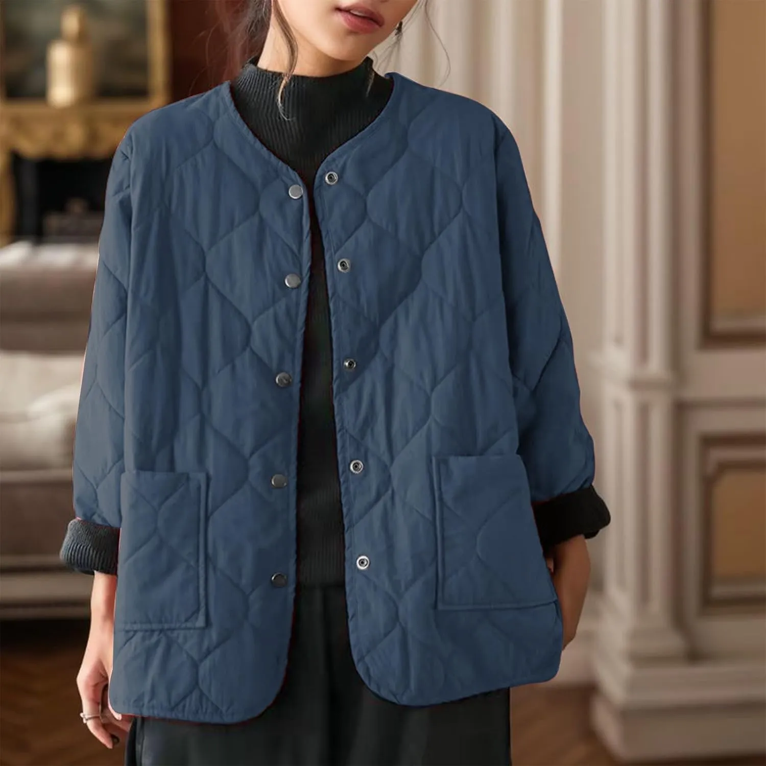 Women's Lightweight Down Coat Long Sleeve Zip Packable Short Puffer Jackets Trendy Windproof 2023 Winter Outerwear