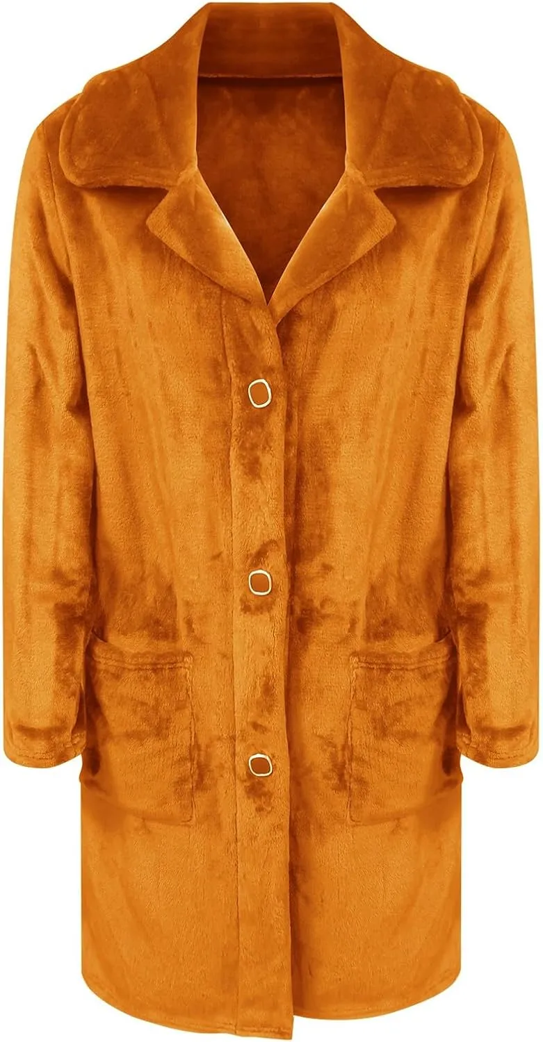 Womens Long Cardigan Sweater Casual Open Front Cardigans Button Down Trench Coat Oversized Pea Coat with Pockets