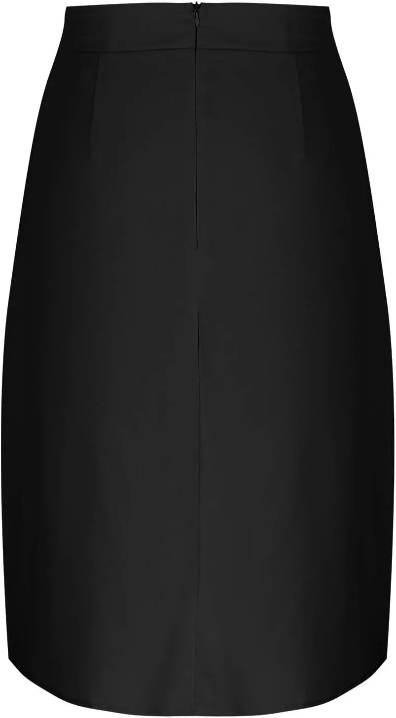 Womens Midi Skirts Button Front Casual Summer Skirt High Waisted A Line Work Skirts Flowy Beach Skirts with Pockets