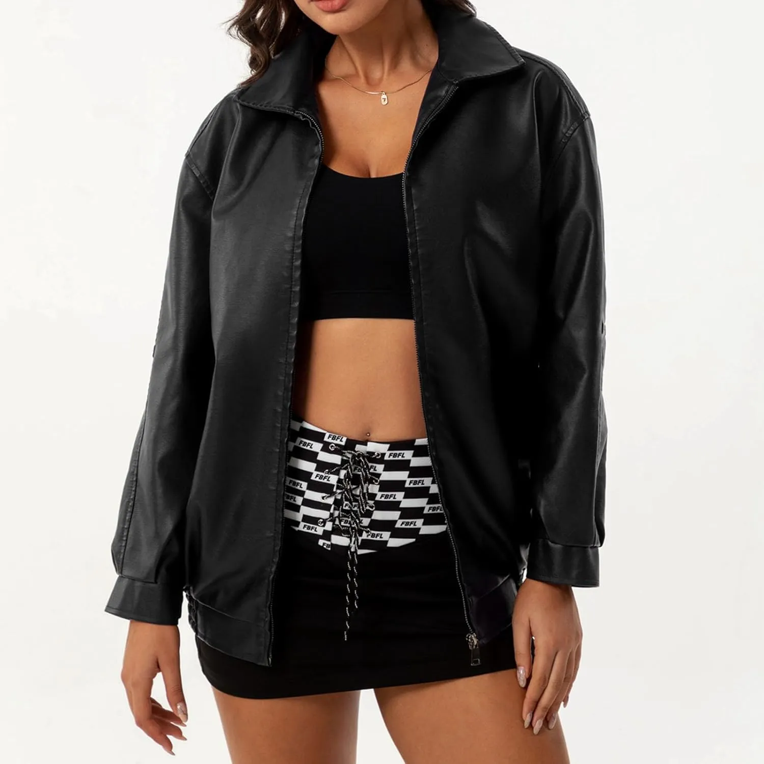 Womens Oversized Leather Blazer Jackets Faux Suede Fall Fashion Motorcycle Coats Jacket Winter Outfits Clothes 2024