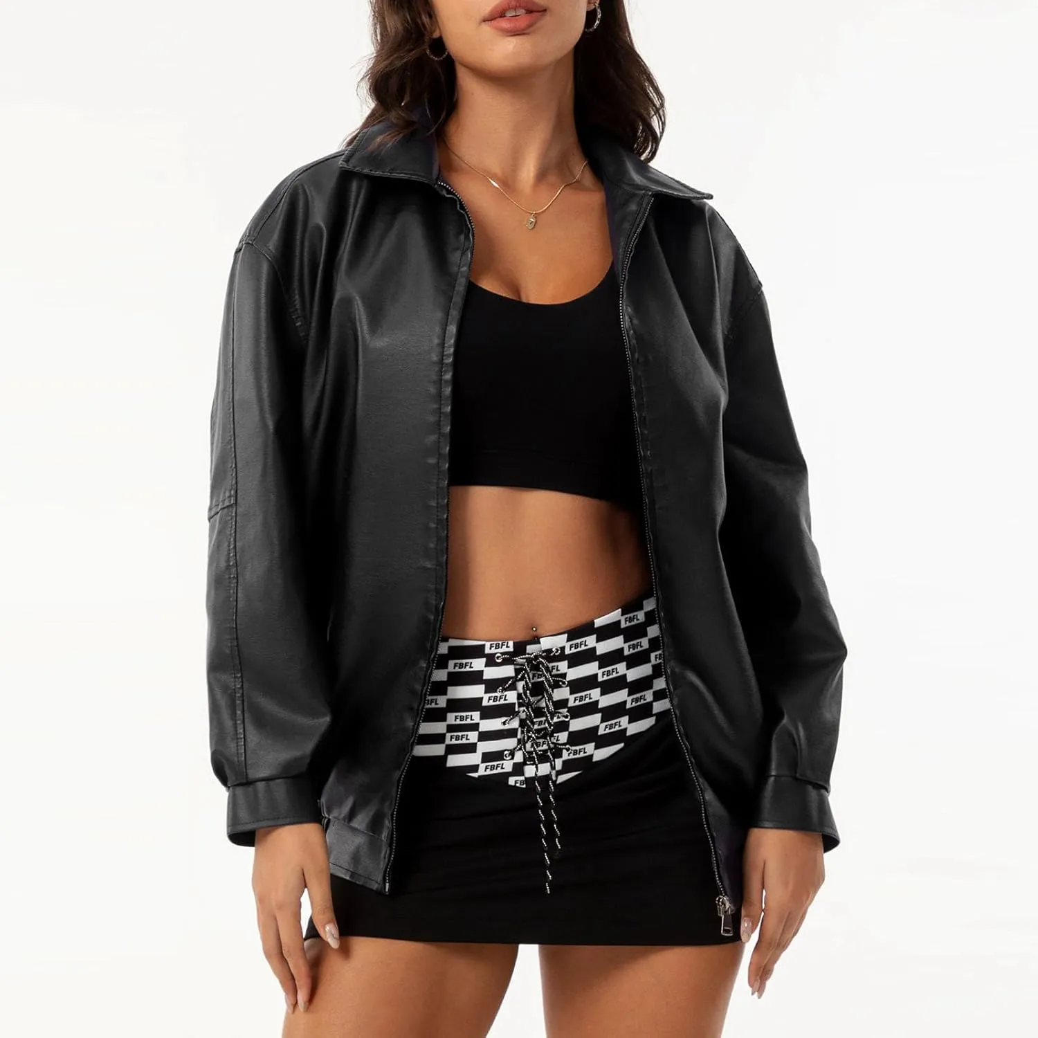 Womens Oversized Leather Blazer Jackets Faux Suede Fall Fashion Motorcycle Coats Jacket Winter Outfits Clothes 2024