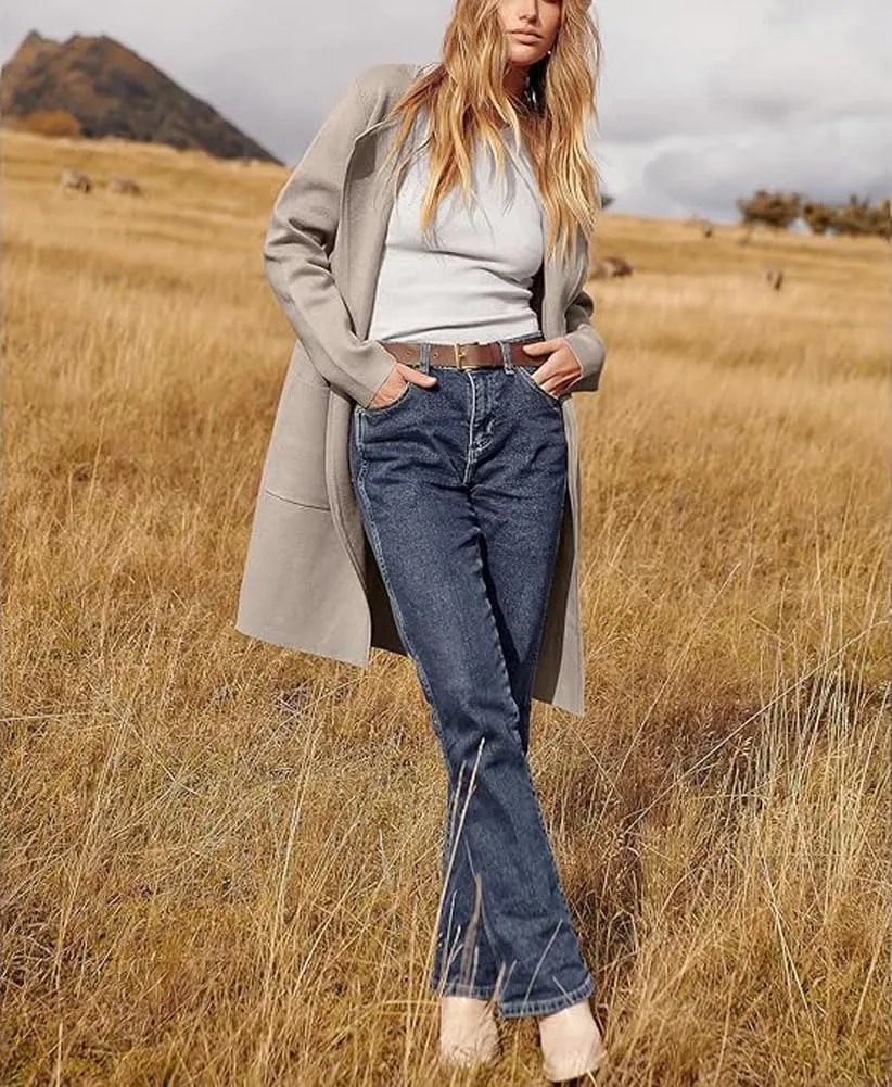 Women's Oversized Open Front Long Cardigans Casual Jacket Coats Long Sleeve Cable Knit Sweaters Outerwear for Fall