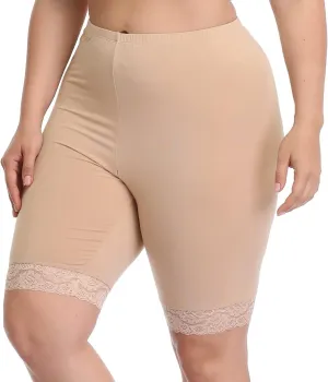 Women's Plus Size Short Leggings Ultra Soft Modal Cotton Shorts Under Dresses Mid Thigh Leggings Pants