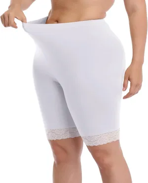 Women's Plus Size Short Leggings Ultra Soft Modal Cotton Shorts Under Dresses Mid Thigh Leggings Pants
