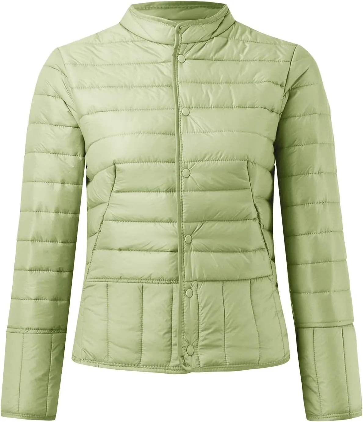 Womens Puffer Jacket Lightweight Quilted Jackets Pockets 2024 Winter Fleece Coat Warm Petite Plus Size Cotton Jacket