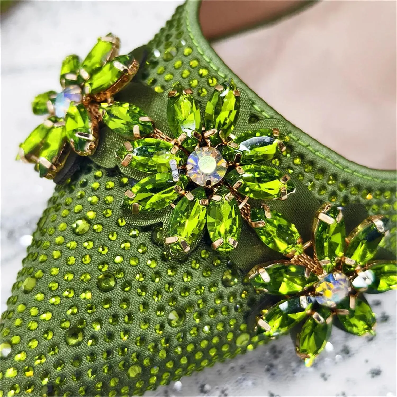 Womens Rhinestone Wedding Shoes Set Italian Bridal Pumps and Matching Evening Bag Luxury Flower Crystal Clutch Purses