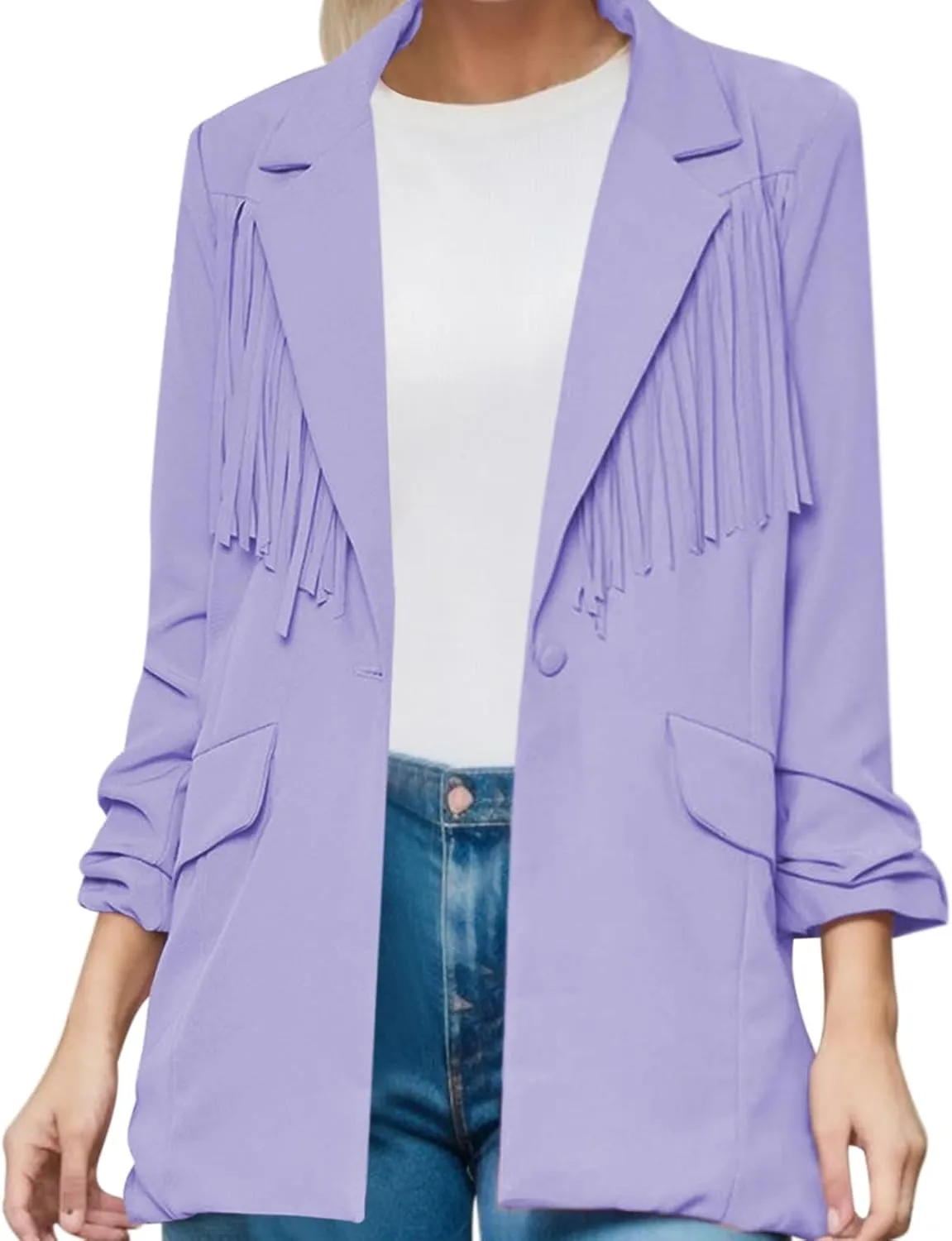 Women's Sequin Blazers Trendy Casual Suit Jackets Open Front Fall Coats Long Sleeve Formal Blazer for Party Work Office