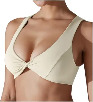 Womens Sports Bra High Impact Plus Size Bras Low Cut Beautiful Back Bras Soft Wirefree Bras Workout Fitness Yoga Bras