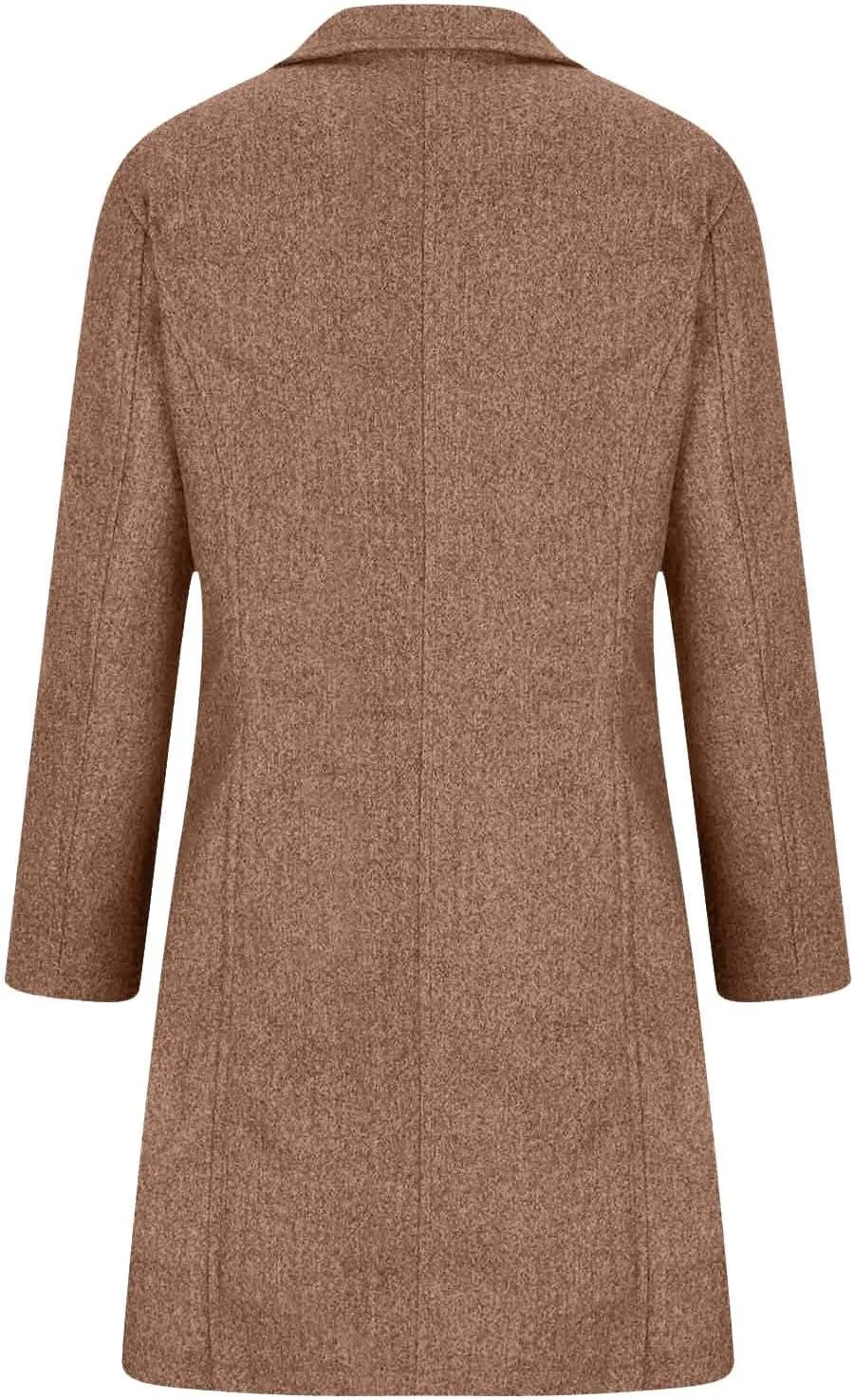 Wool Peacoats for Women 2024 Casual Single Breasted Mid-Length Jackets Coat Fall Winter Lapel Neck Windbreaker Trench Coats