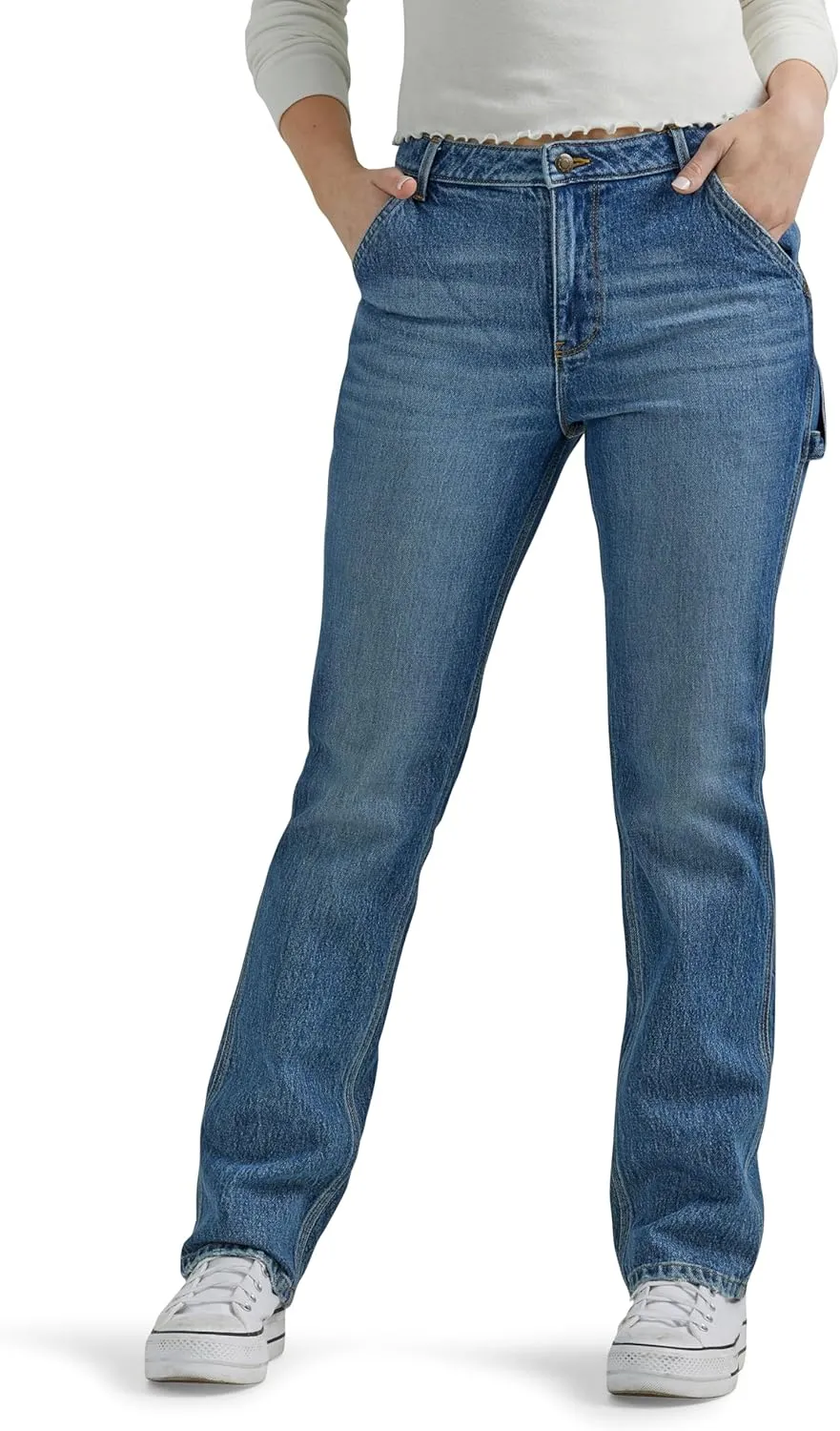 Wrangler Women's High Rise True Straight Leg Carpenter Jean