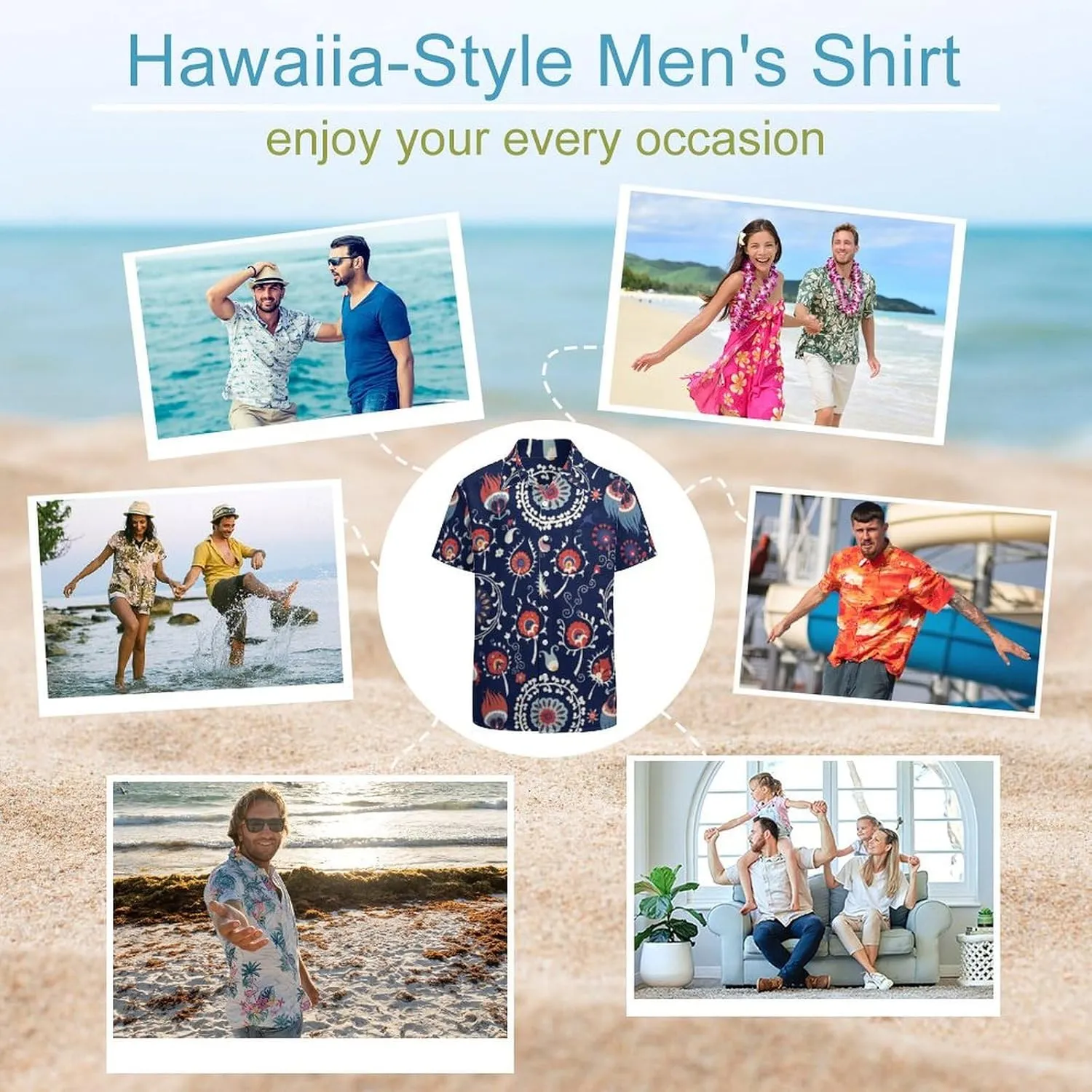 Yellow Sweet Bananas Men's Shirts Hawaiian Casual Printed Button-Down Shirts Fun Short Sleeve Summer Beach Shirts