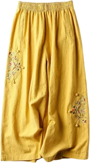 Yoga Pants Women Wide Leg Casual High Waist Loose Pants Straight Stretchy Lightweight Comfort Trousers with Pockets