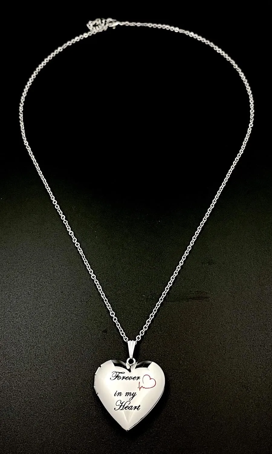YOUFENG Love Heart Locket Necklace that Holds Pictures Polished Lockets Necklaces Birthday Gifts