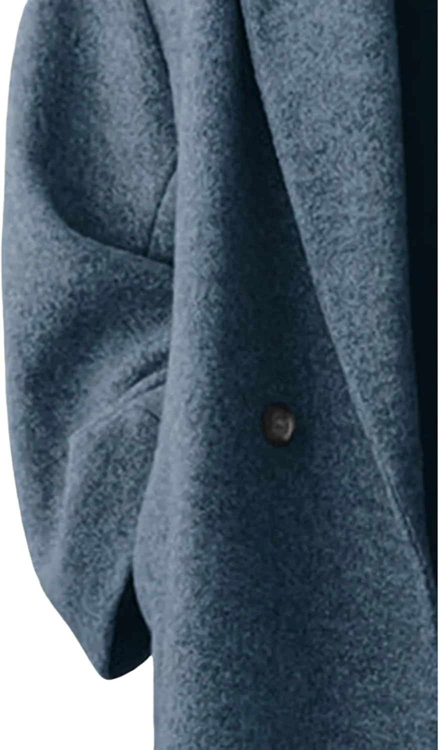 ZWRXW Women's Double Breasted Wool Coat Notch Lapel Long Sleeve Trench Coat Casual Loose Fit Coatigan Jackets Winter Coats